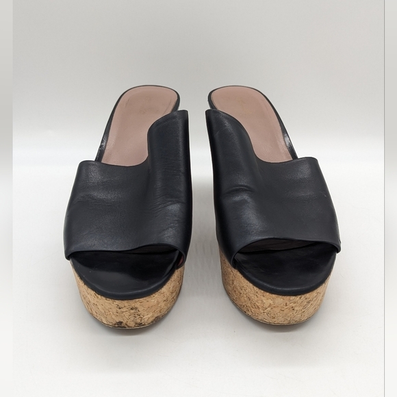 Diane Von Furstenberg Bonnie Wedge Slide Sandal Black Size 8.5 - Picture 11 of 13